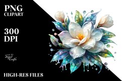 Shiny Gardenia Abstract Sublimation Clipart Product Image 3