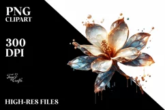 Shiny Gardenia Abstract Sublimation Clipart Product Image 3