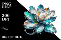 Shiny Gardenia Abstract Sublimation Clipart Product Image 3