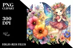 Colorful Cute Fairy Watercolor Product Image 3