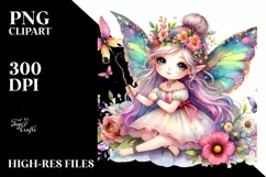 Colorful Cute Fairy Watercolor Product Image 3