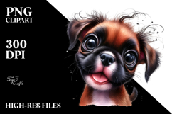 Watercolor Happy Boxer PNG Product Image 2