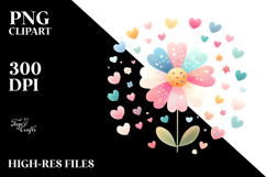 Simple Cute Boho Flower PNG Product Image 2