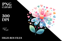 Cute Pastel Boho Flower PNG Product Image 2