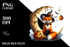 Foxy Halloween Moon, PNG Product Image 2