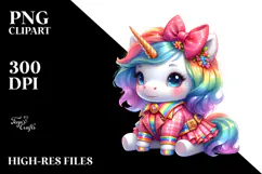 Cute Baby Unicorn PNG Product Image 2
