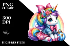 Cute Baby Unicorn PNG Product Image 2