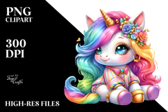Cute Baby Unicorn PNG Product Image 2