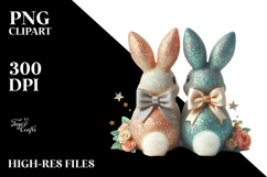 Colorful Vintage Bunnies Back View Product Image 2