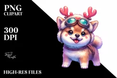 Energetic Shiba Inu, Transparent PNG Product Image 3