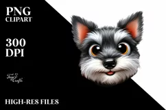 Crazy Miniature Schnauzer | Watercolor Clipart Product Image 3