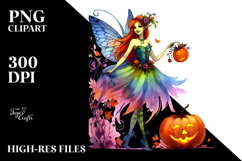Halloween Fairy Drawing Clipart Product Image 2