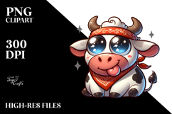 Cartoon Cow Bandana PNG Product Image 2