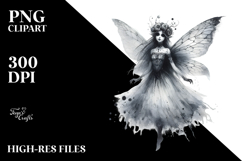 Washed Watercolor Gothic Fairy, High-Res PNG Product Image 2