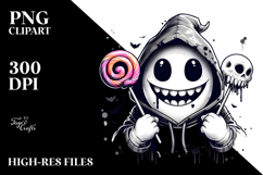 Funny Ghost with Lollipop PNG Product Image 2
