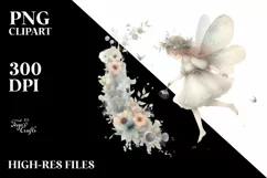Whimsical Boho Fairy Illustration, Transparent PNG Product Image 3