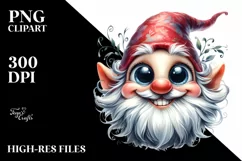 Funny Gnome Portrait, Detailed PNG Product Image 1