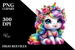 Cute Baby Unicorn, Transparent PNG Product Image 2