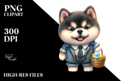 Cool Akita Baby, Animated Watercolor PNG Product Image 2