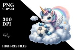 Cute Baby Unicorn Playing Football Product Image 3