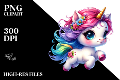 Cute Unicorn Running PNG Product Image 2