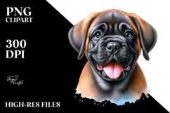 Cute Baby Mastiff PNG Product Image 2