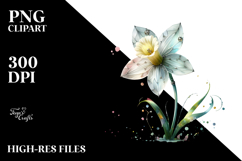 Daffodil with Metalic Insertions, PNG Product Image 2