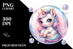 Cute Unicorn Clipart |T-shirt, Mug, Tumbler Product Image 3