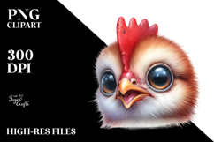 Watercolor Baby Rooster | Goofy Teeth Clipart Product Image 2
