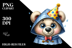 Funny Bear Party Clipart Product Image 2