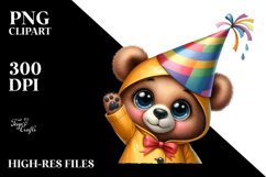 Funny Bear Raincoat Clipart Product Image 2