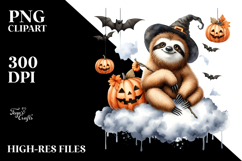 Sloth Dressed for Halloween PNG Product Image 2