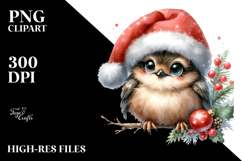 Cute Christmas Bird with Big Eyes, High-Res PNG Product Image 2