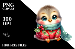 Cute Christmas Bird, High-Quality PNG Product Image 2