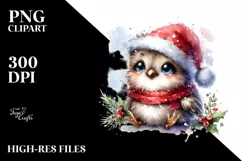 Cute Christmas Bird Illustration, High-Res PNG Product Image 3