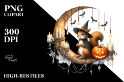 Squirrel Halloween Cloud PNG Product Image 2