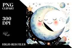 Whimsical Half Moon PNG Product Image 2