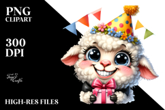 Funny Lamb Party Hat PNG Product Image 2