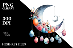 Colorful Half Moon PNG Product Image 2