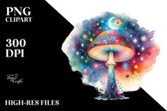 Magical Celestial Astral Mushroom Clipart Product Image 3