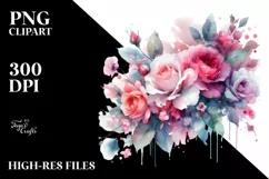 Colorful Pink Roses, Transparent PNG Product Image 3