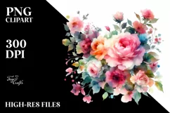 Colorful Pink Roses, Transparent PNG Product Image 1