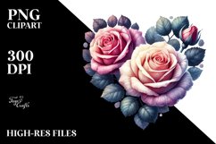 Heart Shaped Rose PNG Product Image 2