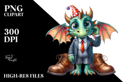 Expressive Dragon Party Clipart Product Image 2