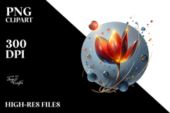 Glossy Tulip, Watercolor PNG Product Image 2