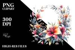 Vibrant Whreath Lily Clipart Product Image 2