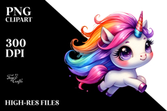 Running Baby Unicorn PNG Product Image 2
