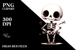 Simple Halloween Clipart of Skeleton PNG Product Image 2