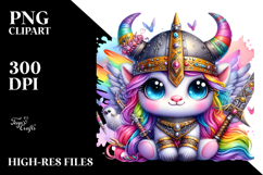 Cute Vibrant Baby Unicorn PNG Product Image 2