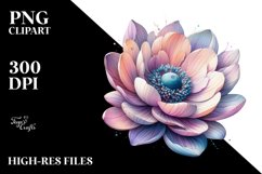 Stained Anemone PNG Product Image 1